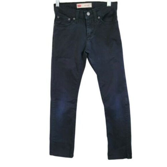Levi 511 Boys 10 Regular 25 x 25 adjustable waist  Black Denim Slim Fit Jeans - Picture 1 of 9